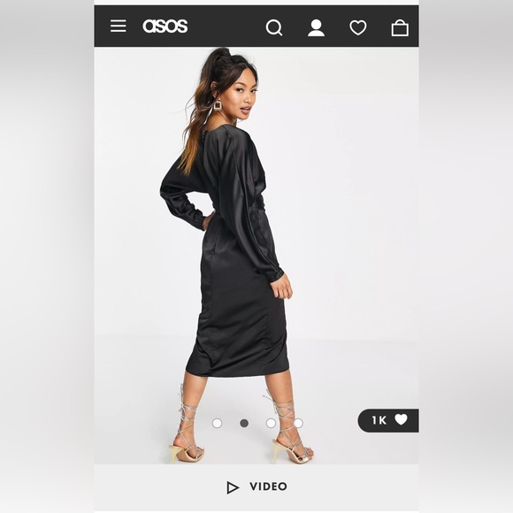 New with tags ASOS black dress size 2 - Picture 2 of 4